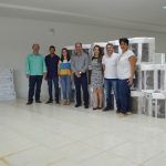 Na foto, equipe de frente da saúde municipal de Machadinho d'Oeste RO, juntos ao Prefeito municipal Leomar Patrício